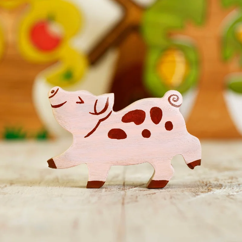 Wooden Caterpillar piglet