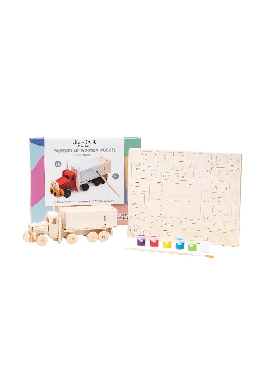 3D Wooden Puzzle Paint Kit: Truck