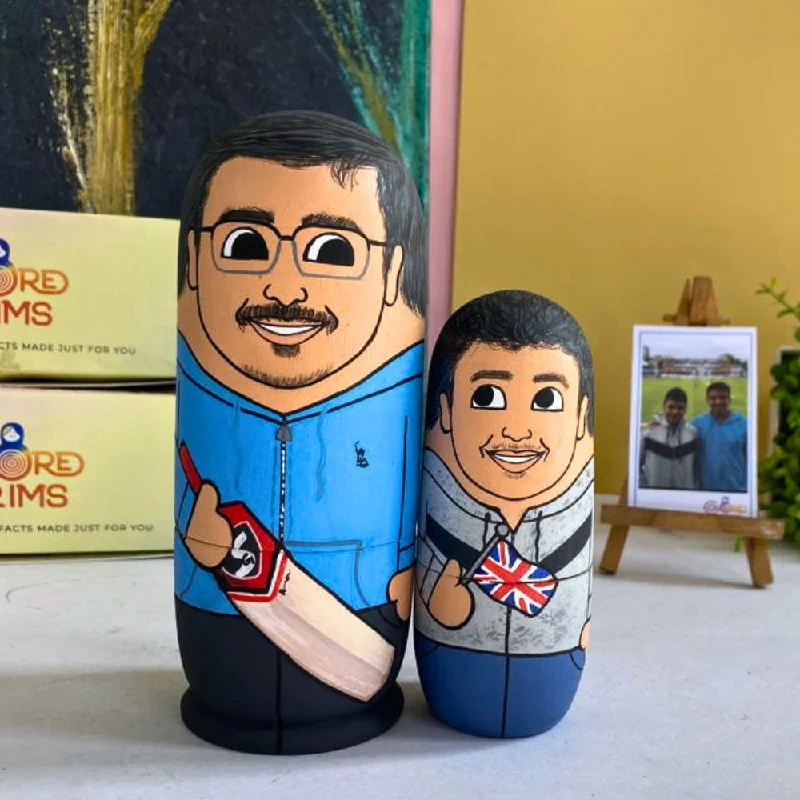 Personalised Wooden Nesting Dolls (Set of 2) - COD Not Available